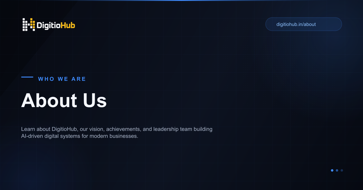 About Us | DigitioHub - Our Vision, Leadership, and AI Innovation